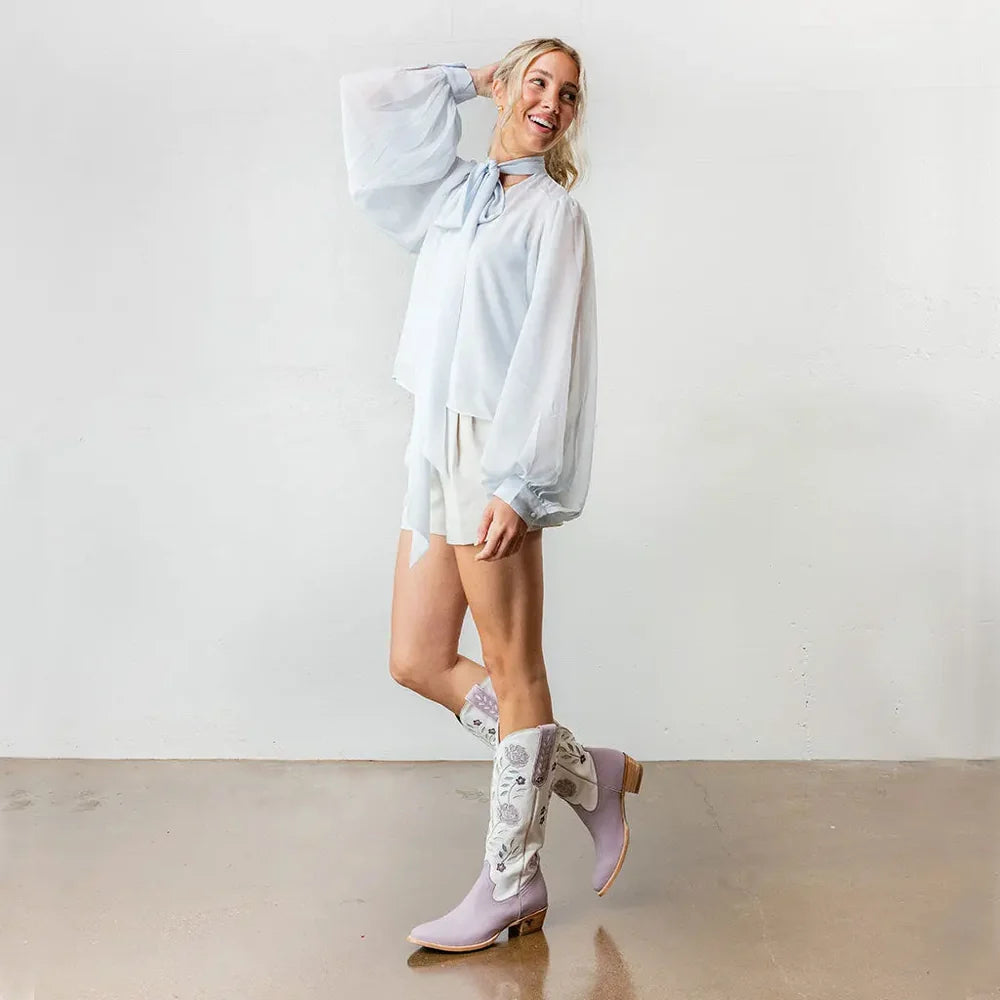 Lane Boots -Kenzie Midi Boot -Lovely Lavender/Matte White