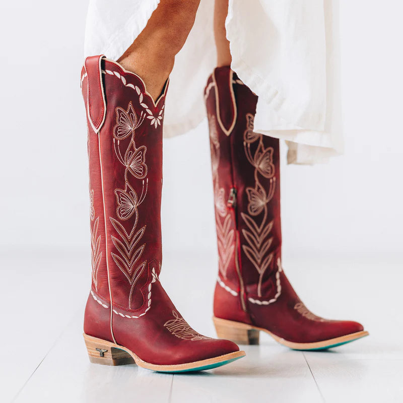 Women's Sweet Memories Knee High Boots - Smoldering Ruby by Lane