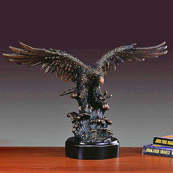 21" Bronze Eagle Statue -