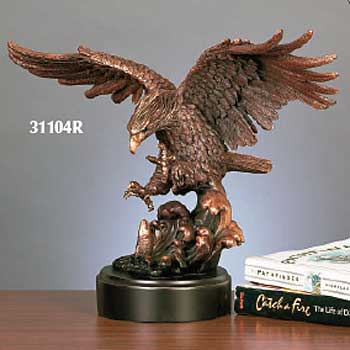 21" Bronze Eagle Statue -