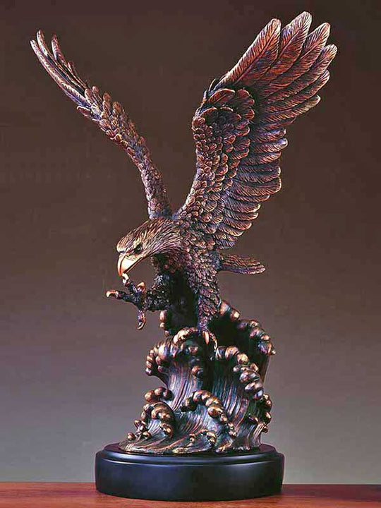 20" Bronze Eagle  "Descent Over Water"