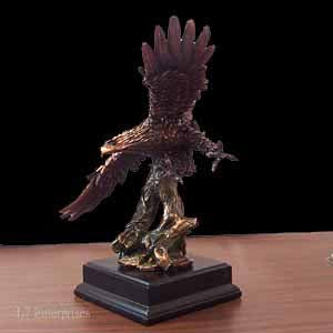 13" Bronze Eagle  Sculpture - Eagle in Flight