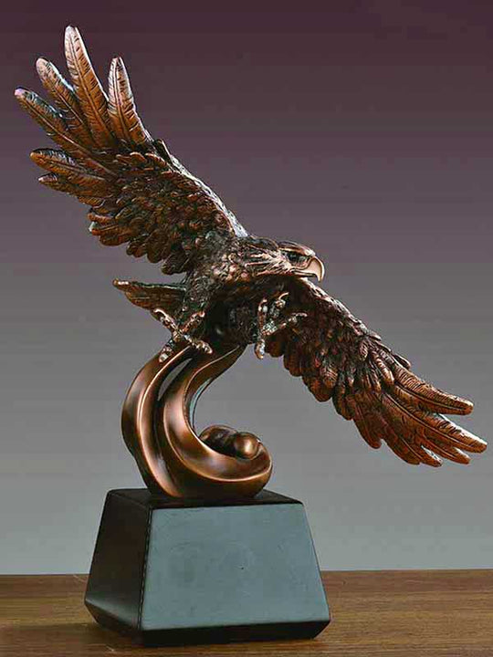 Eagle Soaring Over Cresting Waves