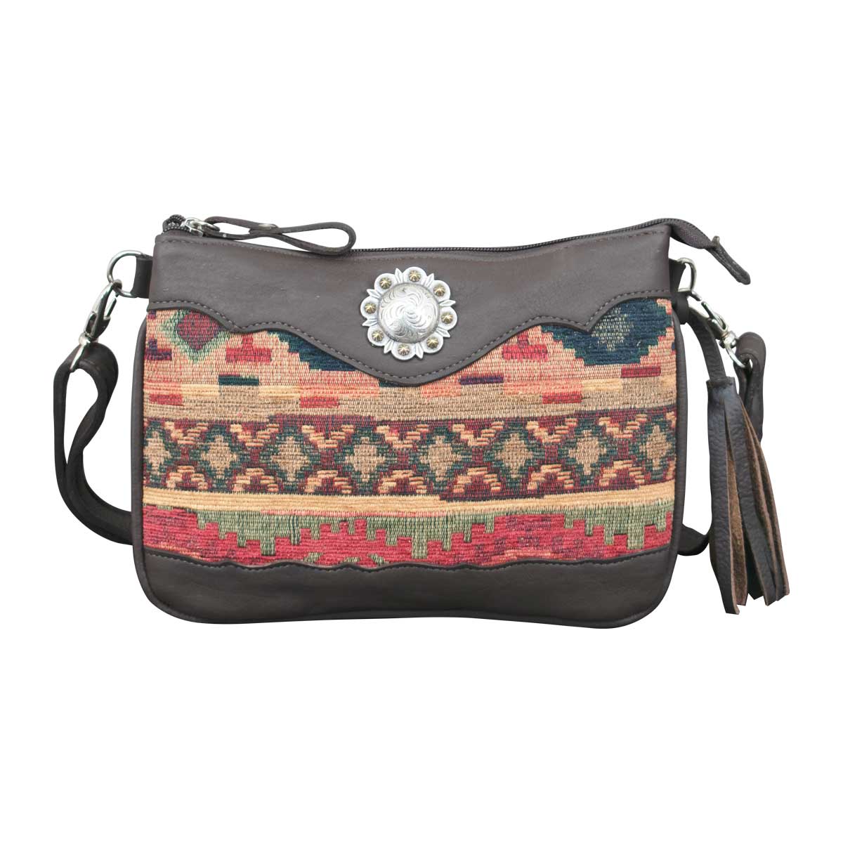 Load image into Gallery viewer, Hand Woven Santa Fe Tapestry Multi-Compartment Crossbody
