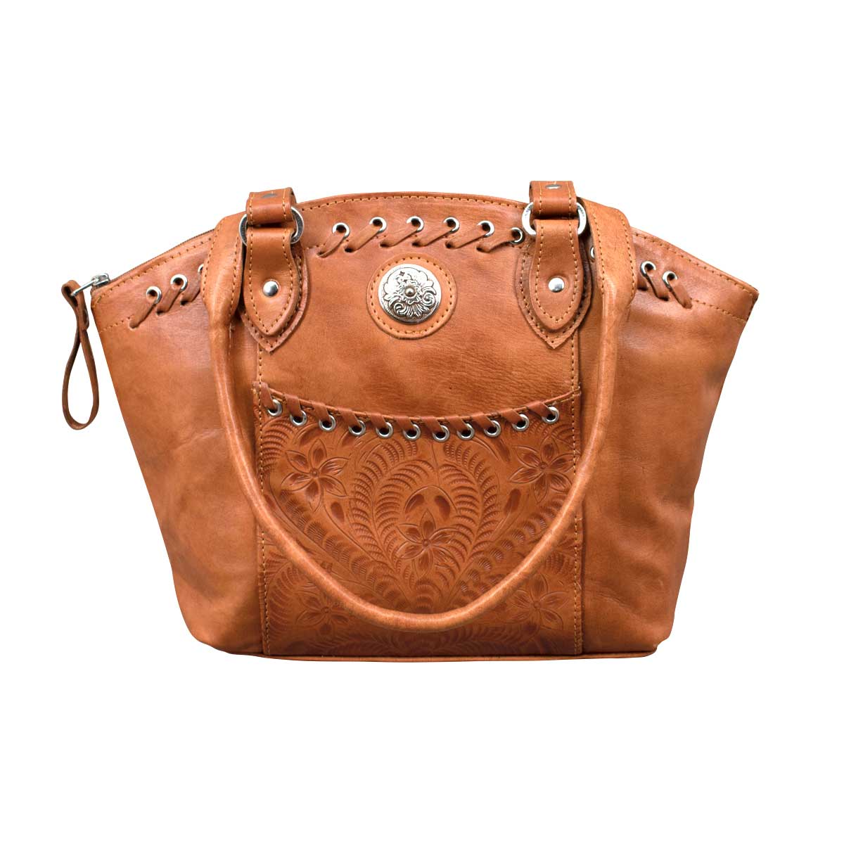 Load image into Gallery viewer, Harvest Moon Zip-Top Bucket Tote w/ Secret Compartment

