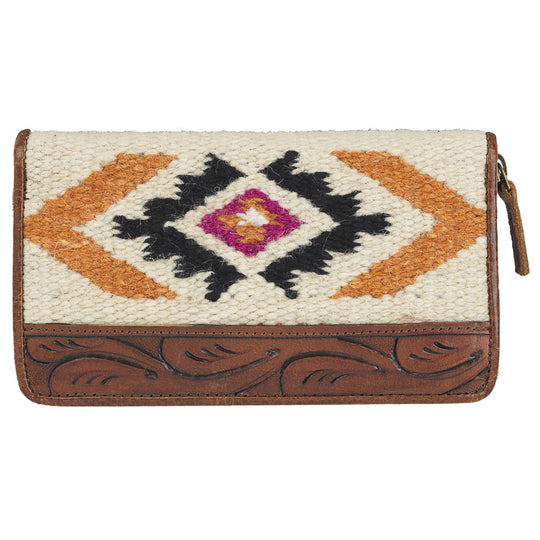 Ariat Blanket Wallet W/Tooled Trim
