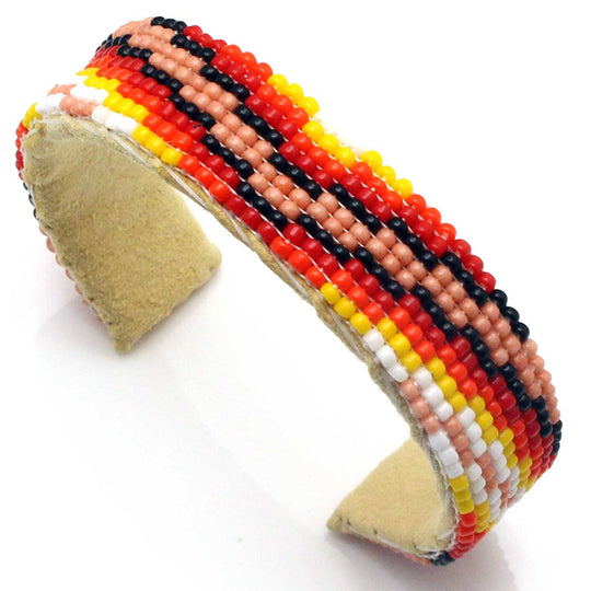 Beaded Leather Bracelet By Tsinnie