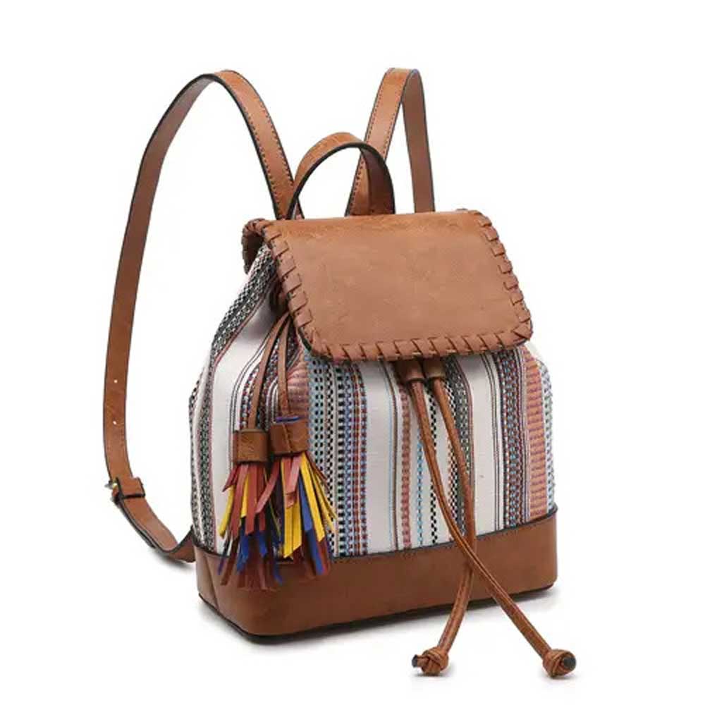 brown leather boho backpack Kourtney Backpack Boho-Rust