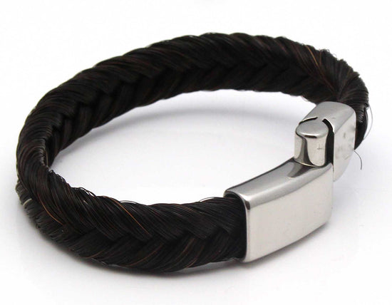 7 Strand Black Horse Hair Bracelet