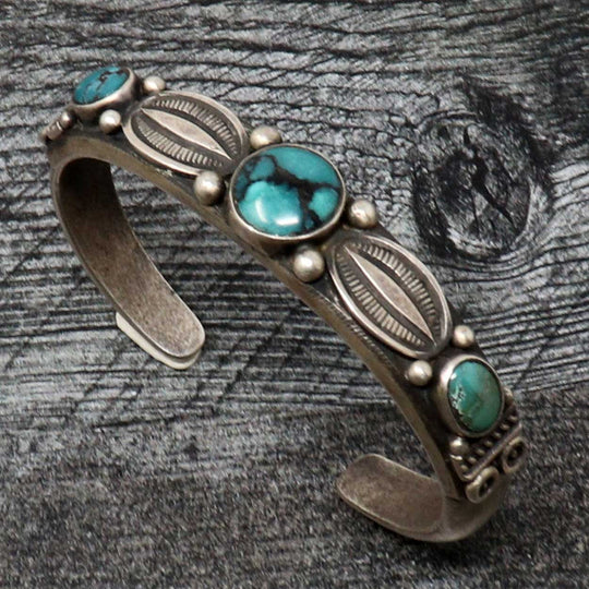 Ingot Bracelet Featuring Royston Turquoise