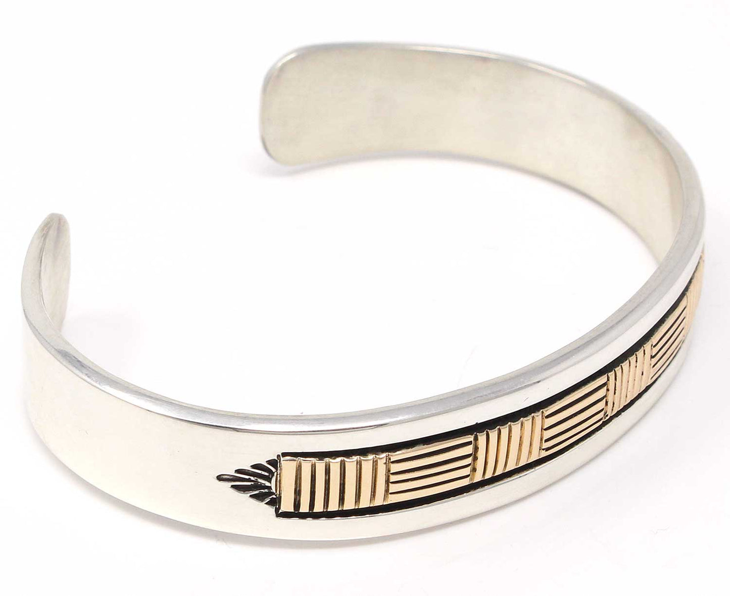 Basket Weave Pattern 14 KT & Silver Bracelet by Morgan XLG