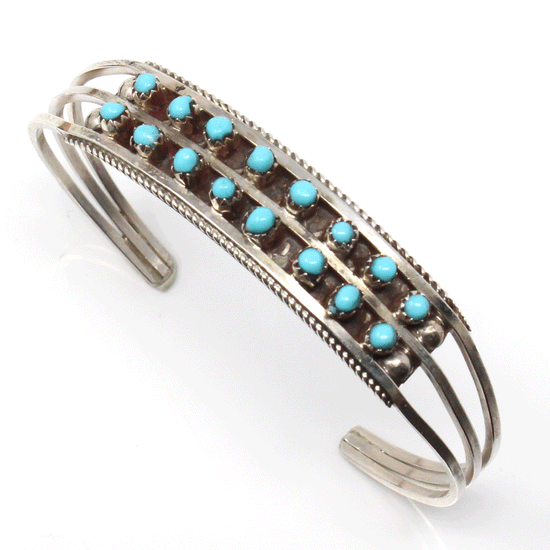 Load image into Gallery viewer, Multi Stone Turquoise Double Row Bracelet
