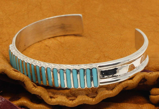 free and fast shipping VERY OLD VINTAGE ZUNI TURQUOISE EYE STERLING SILVER  BRACELET | mirgusley.com