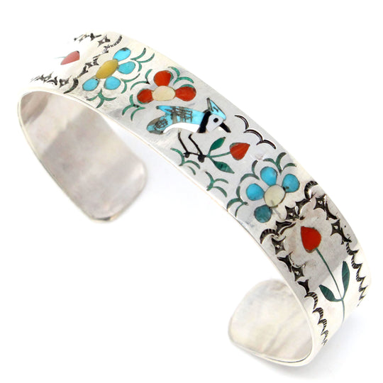 Intricately Inlaid Zuni Oriole  Bracelet By Guardian