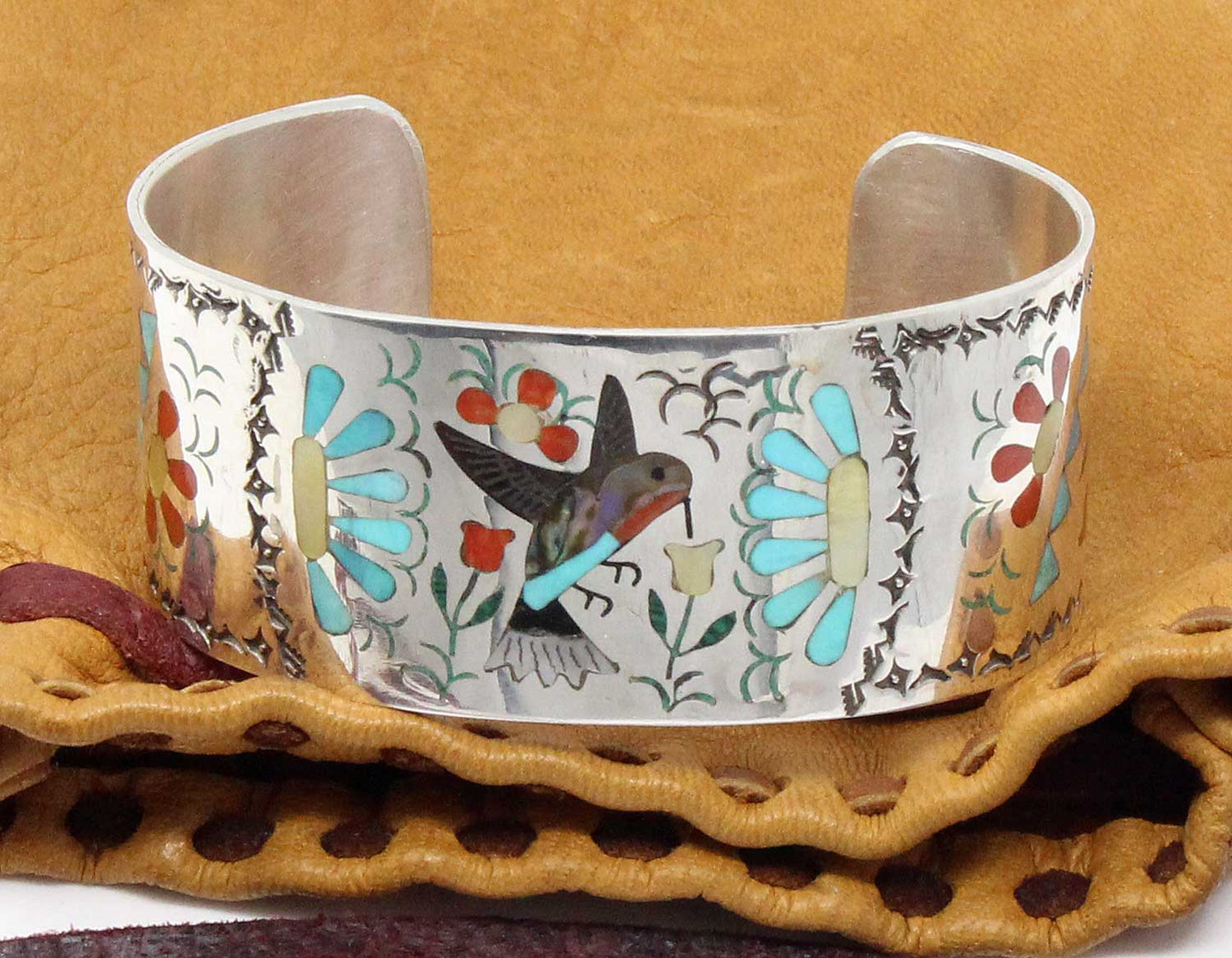 Large Zuni Humming Bird Bracelet by Gaurdian