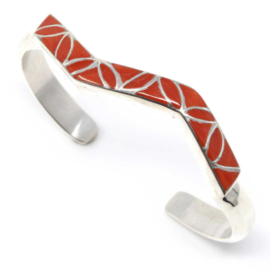 Zuni Coral Zig Zag Cuff by Kallestewas