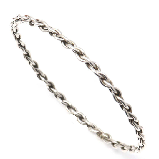 Sterling Silver Chain Bangle Bracelet by The Tahe’s