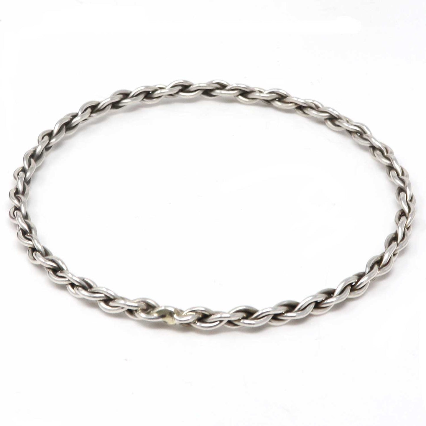 Sterling Silver Chain Bangle Bracelet by The Tahe’s