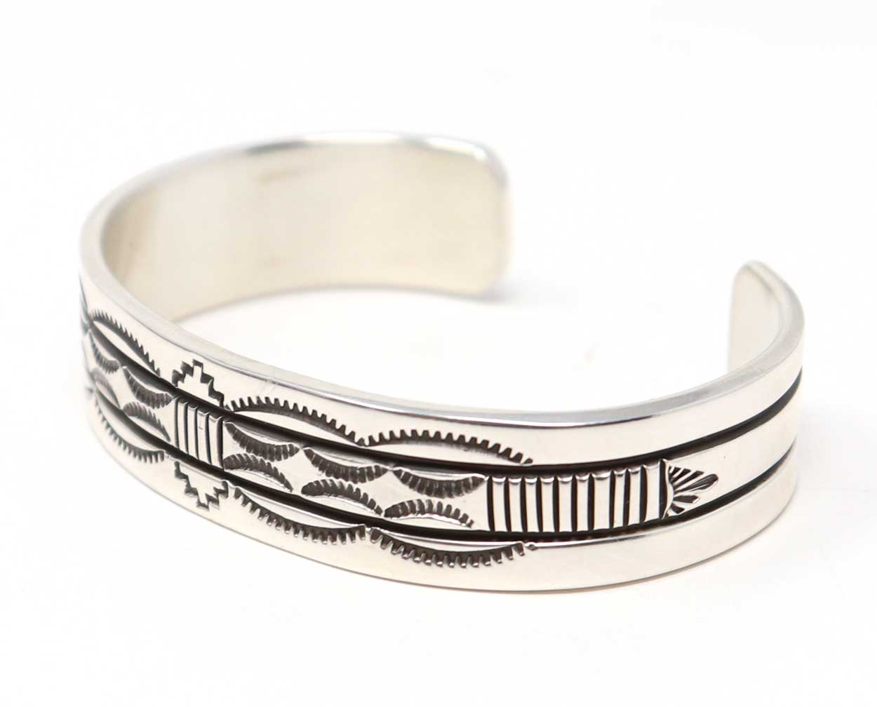 Load image into Gallery viewer, Sterling Silver Stamped Bracelet by B. Morgan
