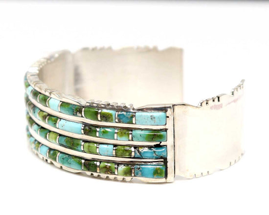 Turquoise Inlay Row Bracelet by Lalio