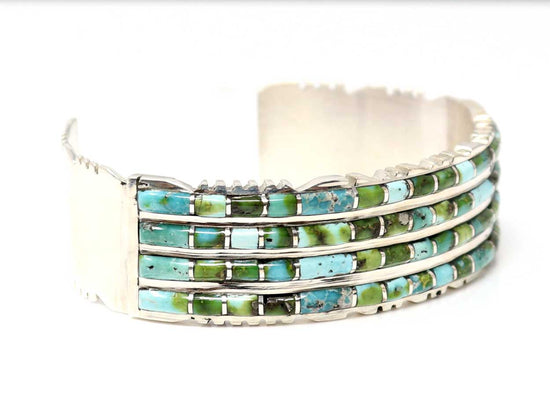 Turquoise Inlay Row Bracelet by Lalio
