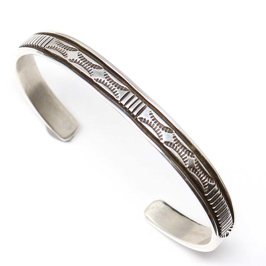Stamped Silver Bracelet by B. Morgan