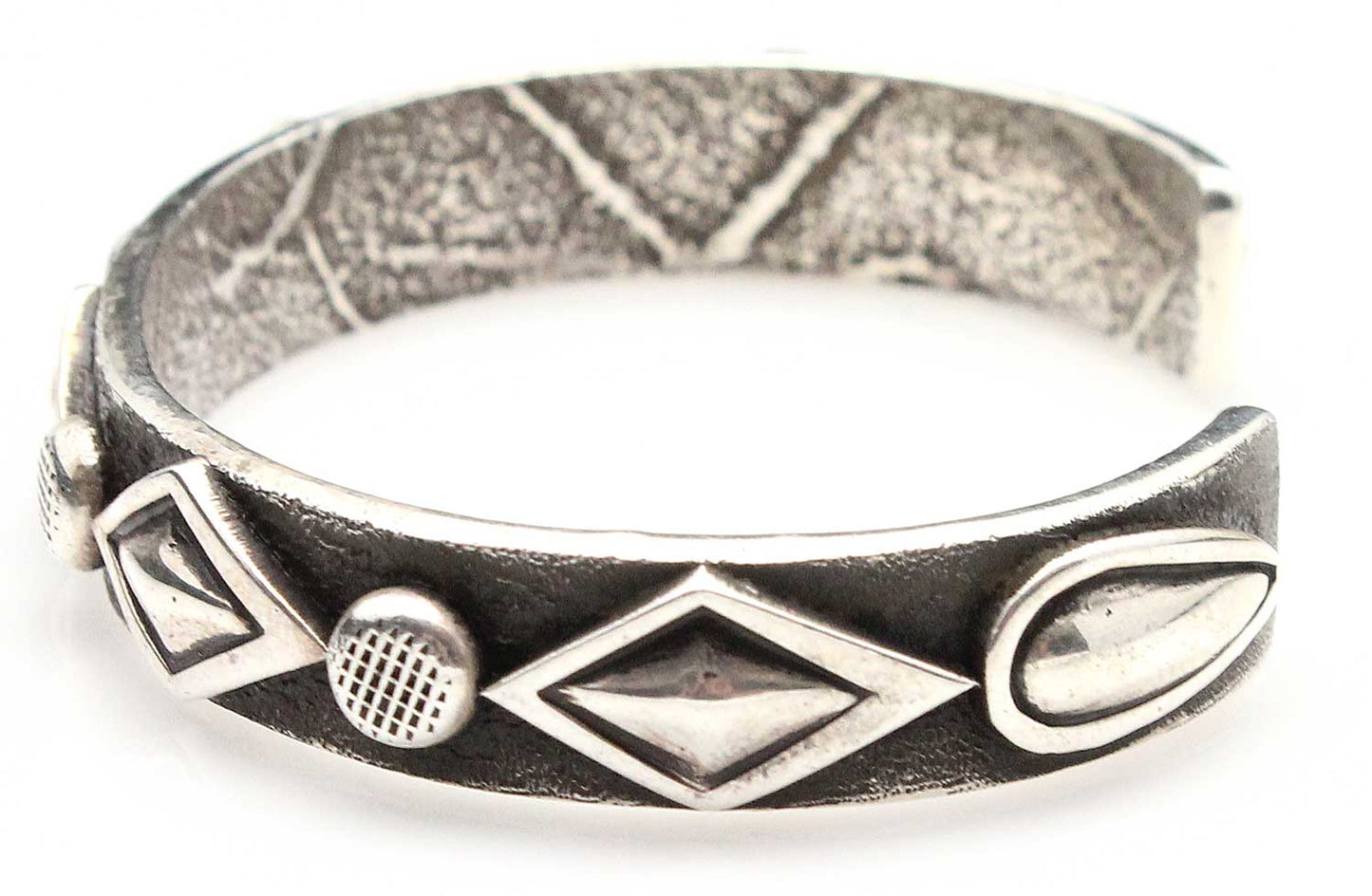 Load image into Gallery viewer, Navajo Applique Silver Cast Bracelet
