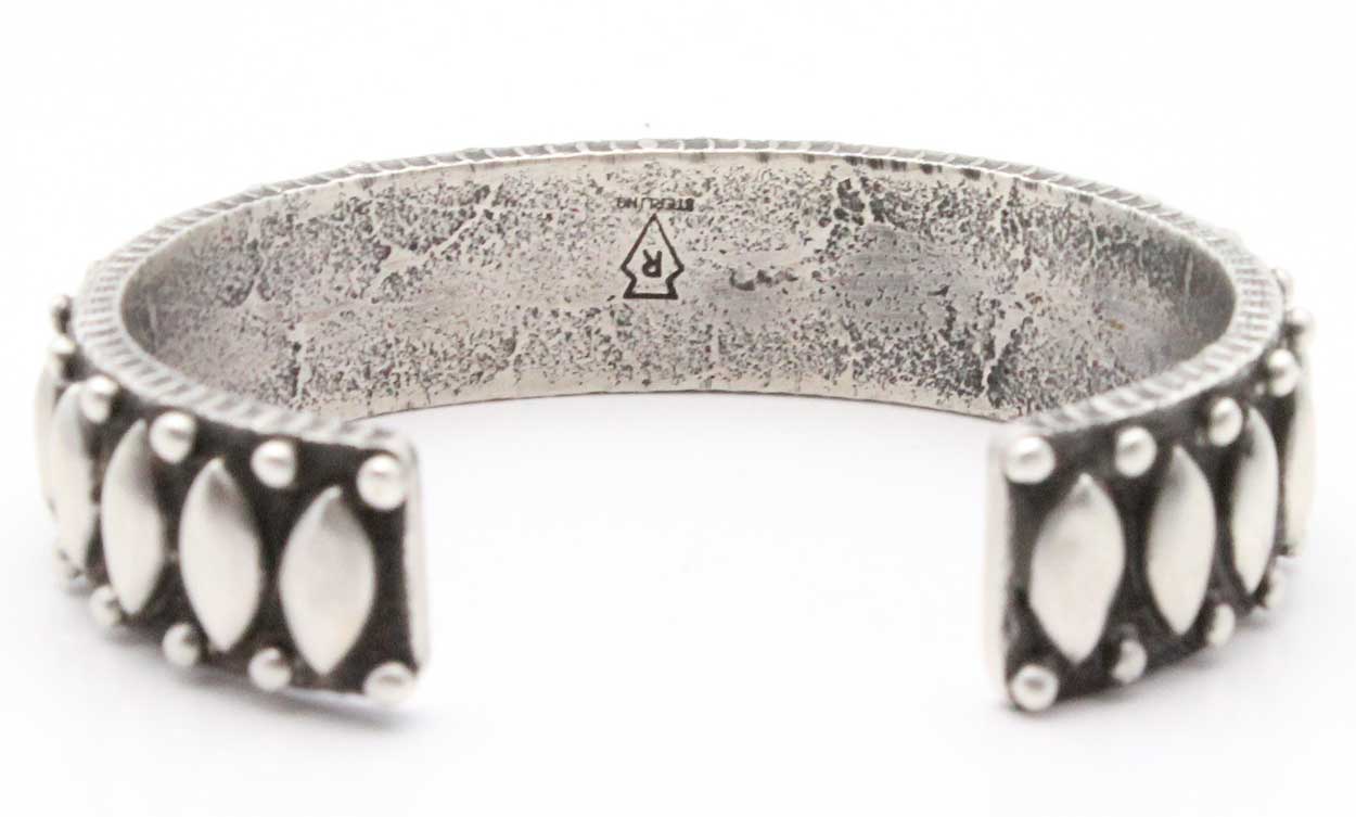 Navajo Cast Sterling Silver Bracelet by Rangel