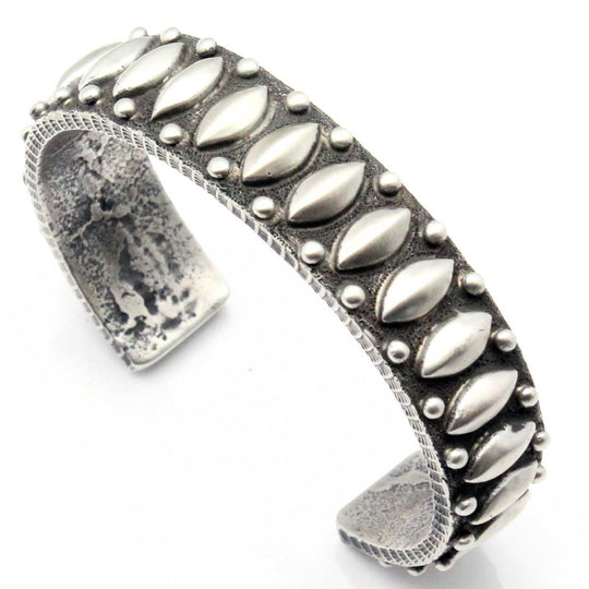 Navajo Cast Sterling Silver Bracelet by Rangel