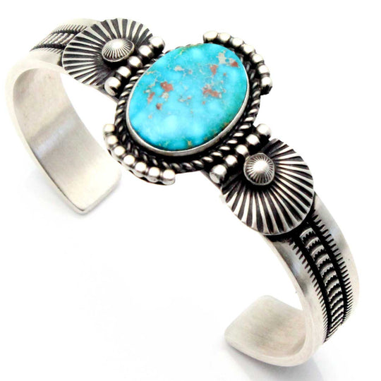 Hand Tooled Silver Bracelet by Herman Smith