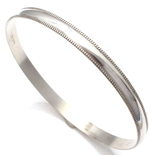 Sterling Silver Domed Wire Bangle