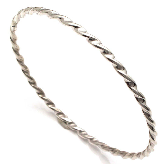 Sterling Silver Twist Wire Bangle By Elaine Tahe