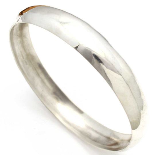 1/2" Sterling Silver Domed Bangle Bracelet By Tahe