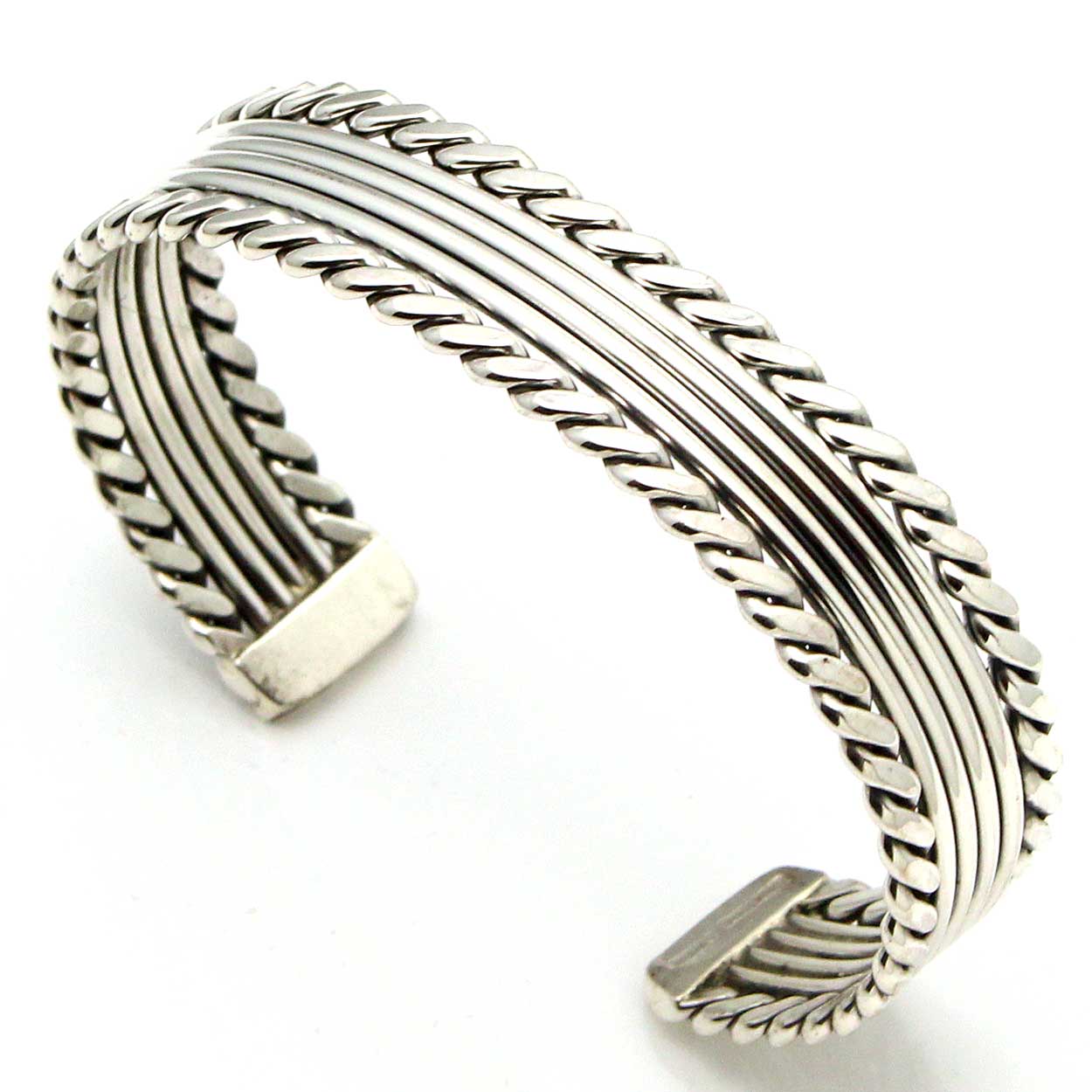 Sterling Silver Cuff By Navajo Artist Tahe