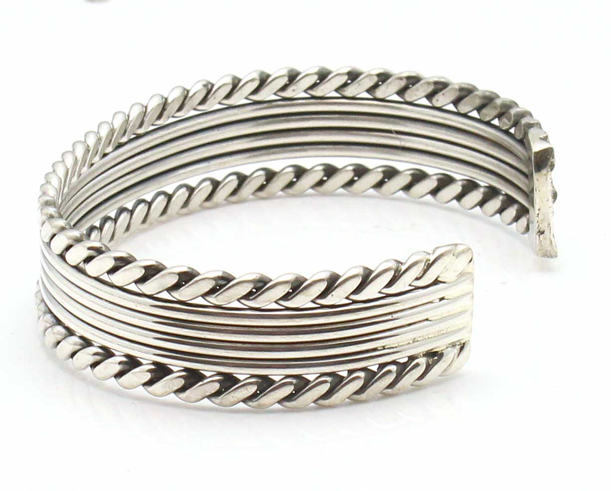 Sterling Silver Cuff By Navajo Artist Tahe