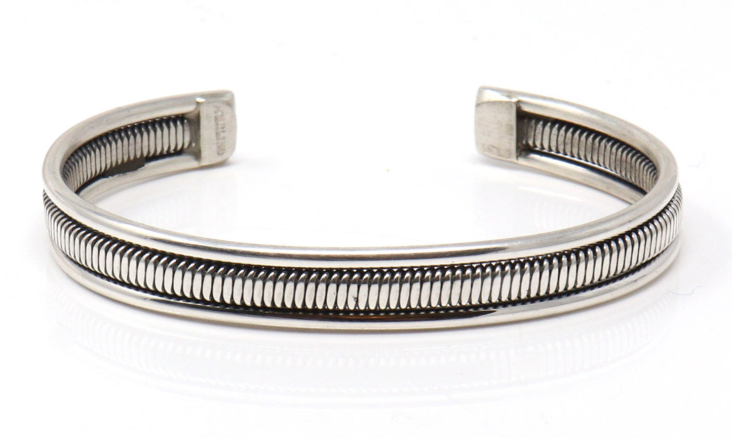 Load image into Gallery viewer, Navajo Sterling Silver Bracelet by Tahe
