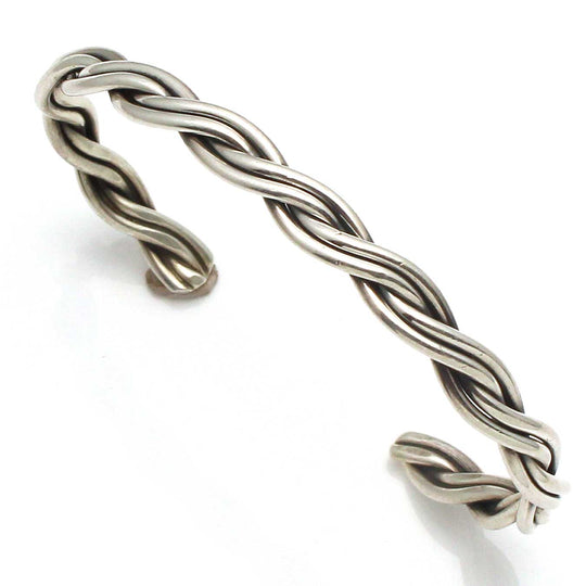 Braided Silver Wire Bracelet by Tahe