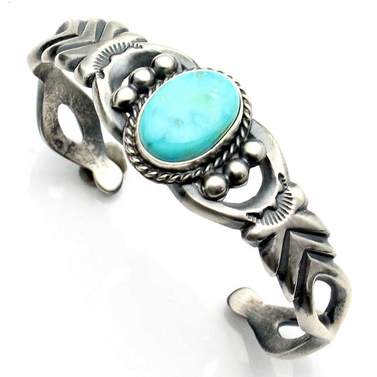 Harrison BItsui Sandcast Bracelet - Blue Ridge Turquoise