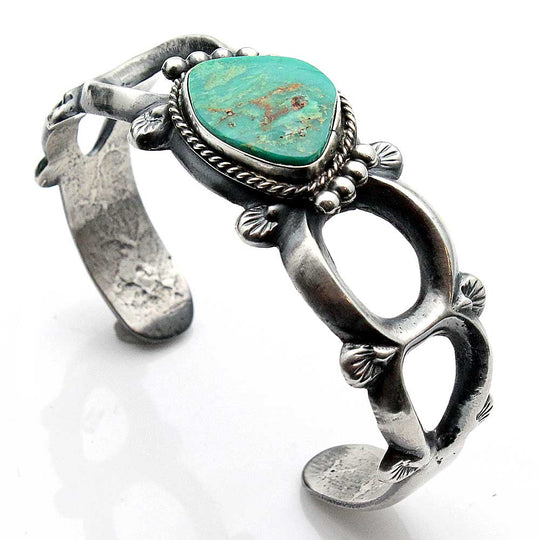 Cast Turquoise Bracelet by Harrison Bitsui