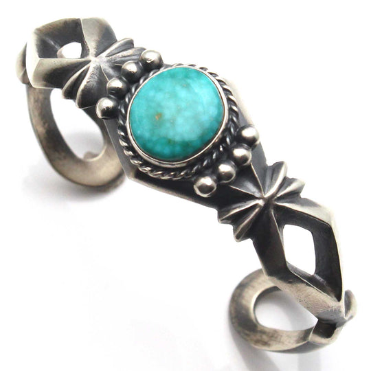 Bitsui Silver Cast & Turquoise Bracelet