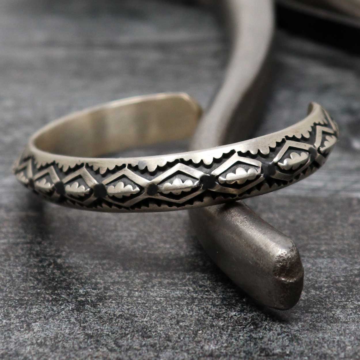 Triangular Stock Silver Bracelet