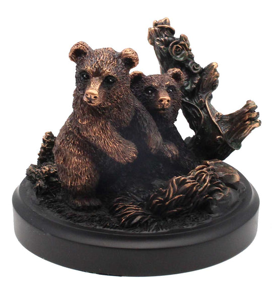 5" Two Bronze Bear Cubs
