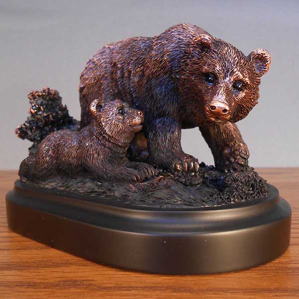 Bronze Mother Bear & Cub - 51/2"
