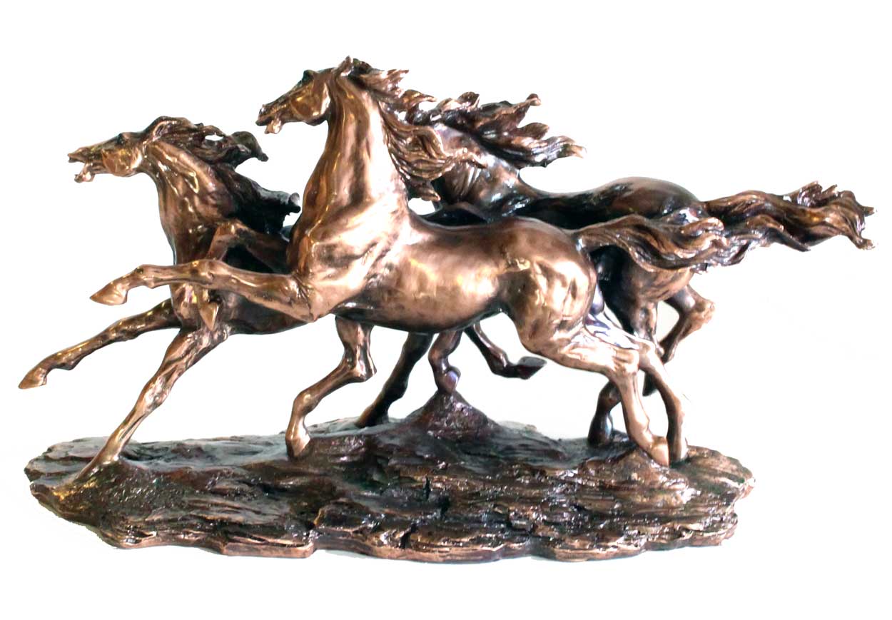 Load image into Gallery viewer, Three Horses Bronze
