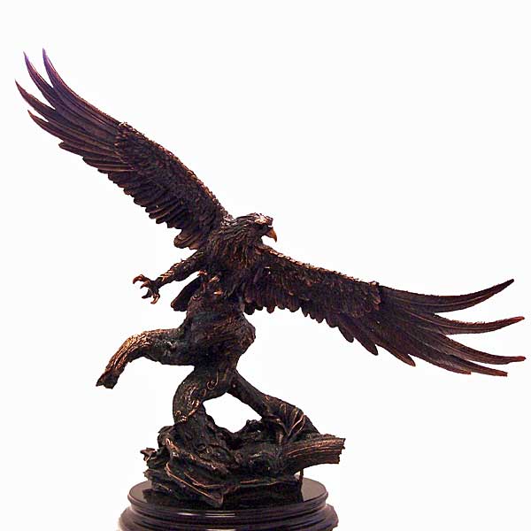 Load image into Gallery viewer, Large Soaring Bronze Eagle 27&amp;quot; W x 24&amp;quot; H
