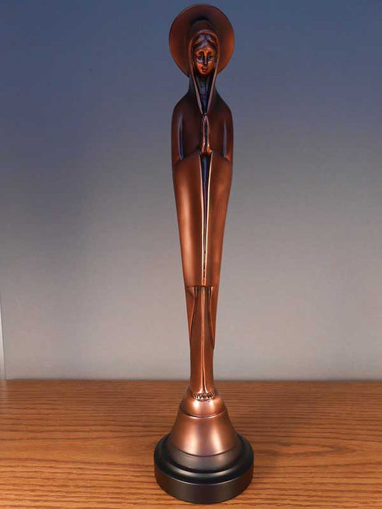 13" Virgin Mary Bronze Sculpture