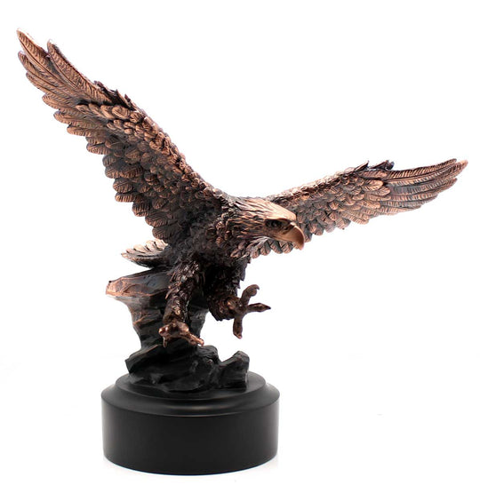 8" Bronze Eagle Lifting off in Flight