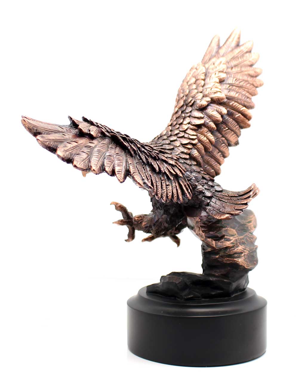 8" Bronze Eagle Lifting off in Flight