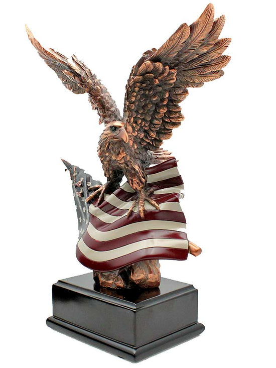 10" Eagle with American Flag