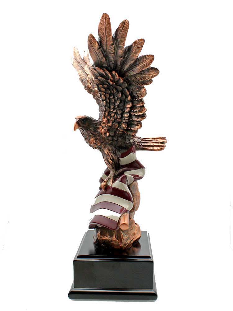 10" Eagle with American Flag